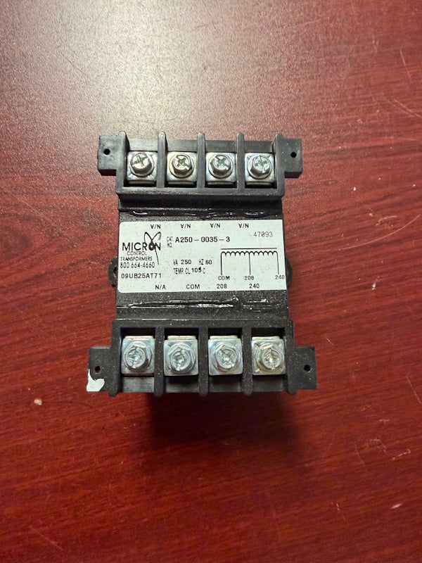 Milnor Micron Control Transformer 09UB25AT71 250VAC 60Hz  [Used]