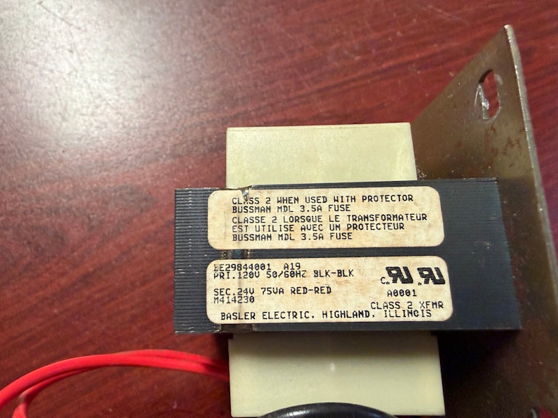 Washer/Dryer Transformer 120V 50/60Hz 24V-75VA BE29844001 [Used]