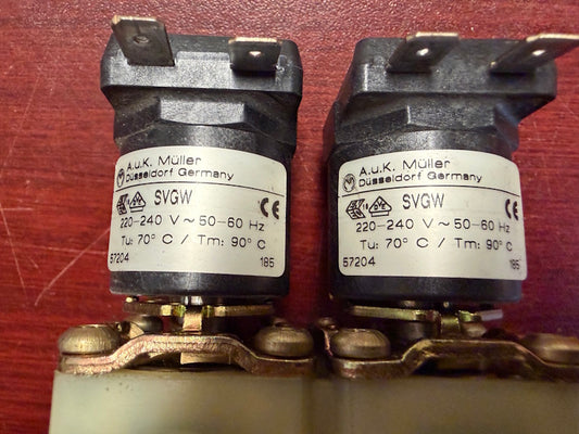 Auk Muller, 57204, Washer Inlet Valve 2-WAY 220-240V/50-60Hz [Used]