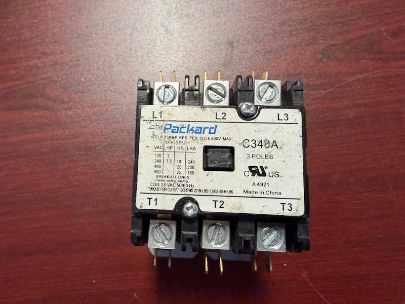 Packard C340A Washer CONTACTOR coil 24VAC 50/60Hz [Used]