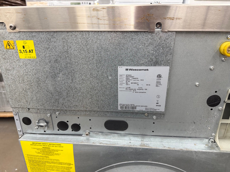 Wascomat W730cc Front Load Washer 30Lb 120V 60Hz 1Ph OPL Hotel Coin Op 2016[Used]