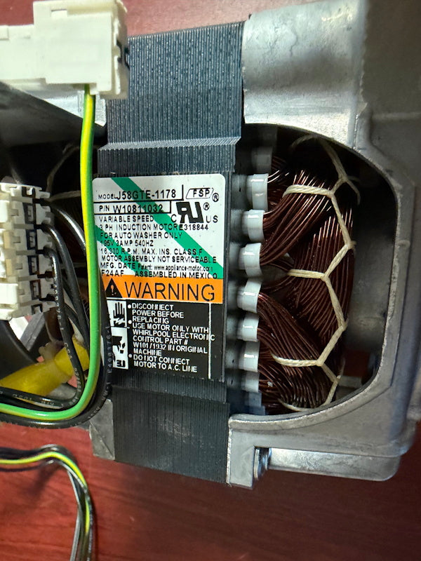Washer Motor OEM W10811032 Whirlpool Maytag Front Load Washer [Open Box]