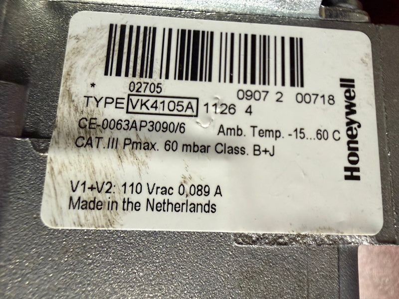 Gas Valve Wascomat Lower TD30x30 Honeywell VK4105A 110V 487143725 471985360[Used]