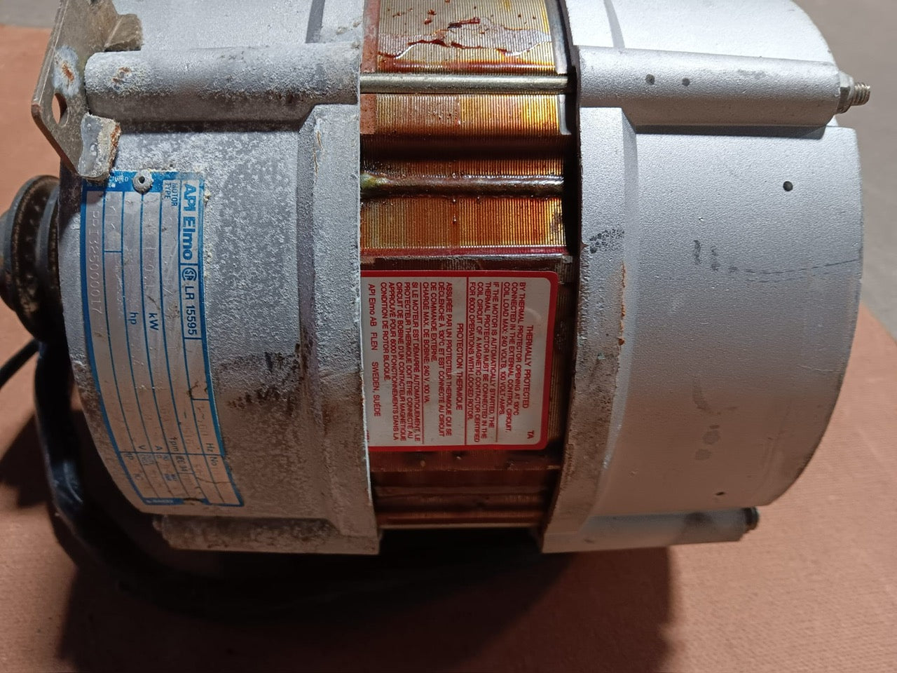 Elmo Motor WASH/EXTRACT 208-240V/60/3 CV112B/2-18-2T-2516 PRI325000017[Used]