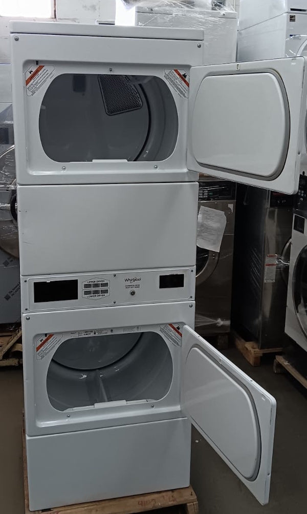 Whirlpool CSP2971HQ white commercial stack gas dryer 7.4cu ft. CrdRea OPL[Open Box]