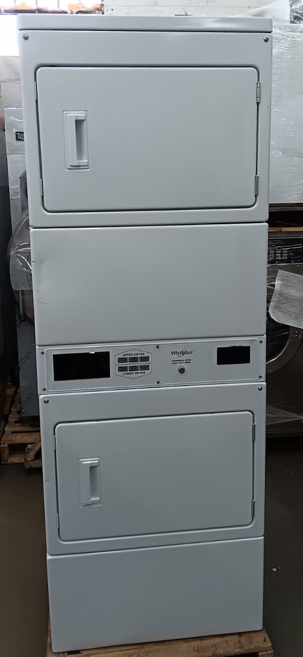 Whirlpool CSP2971HQ white commercial stack gas dryer 7.4cu ft. CrdRea OPL[Open Box]