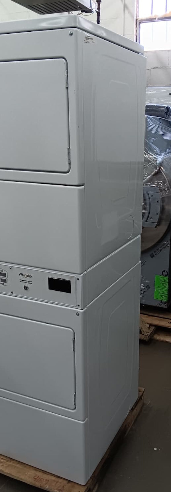 Whirlpool CSP2971HQ white commercial stack gas dryer 7.4cu ft. CrdRea OPL[Open Box]