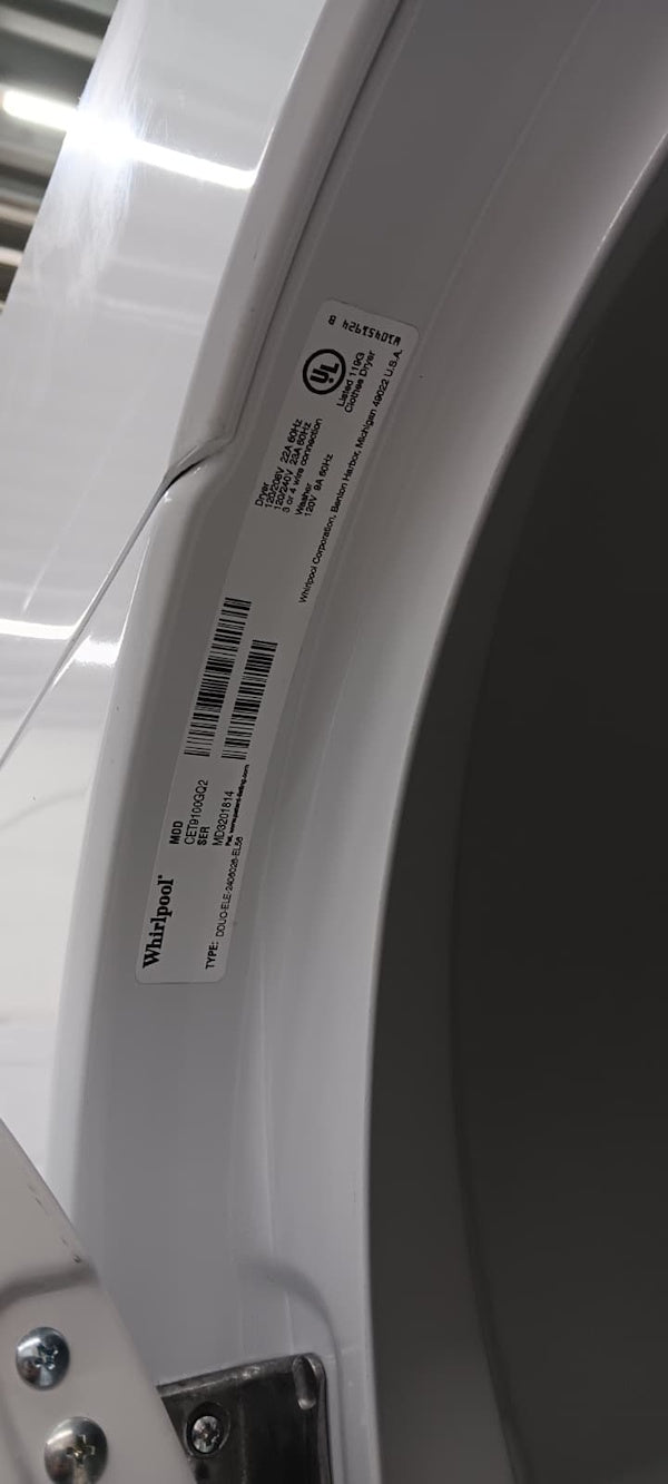 Whirlpool CET9100GQ white commercial combo washer / electric dryer OPL[Open Box]