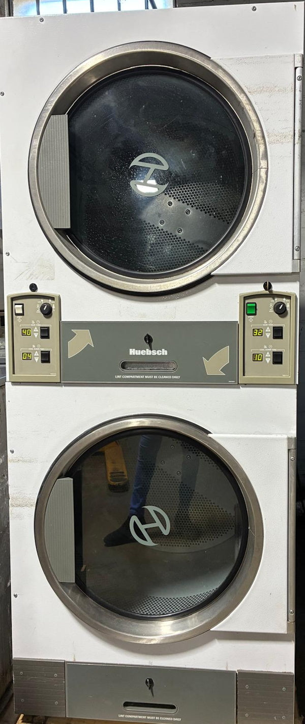 Huebsch 30Lb Stack Gas Dryer HTT30NQ 120V 60Hz White OPL 2008 [Used]