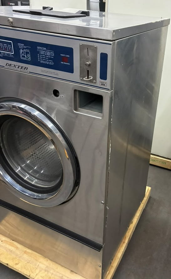 Dexter WCN25ABSS Triple Load Washer SS 25Lb 208-240V 3Ph 60Hz Coin Op [Used]