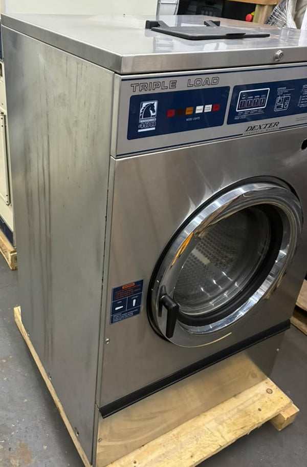 Dexter WCN25ABSS Triple Load Washer SS 25Lb 208-240V 3Ph 60Hz Coin Op [Used]