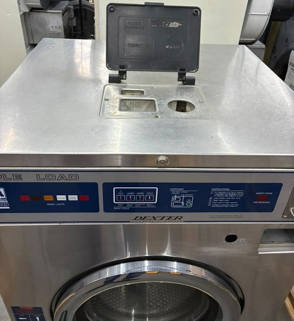 Dexter WCN25ABSS Triple Load Washer SS 25Lb 208-240V 3Ph 60Hz Coin Op [Used]