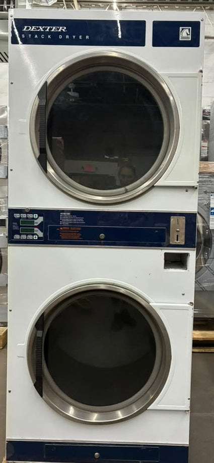 Dexter Commercial Stack Dryer 30Lb DL2X30CGQ 120V 60Hz 1Ph Coin Op Nat Gas[Used]