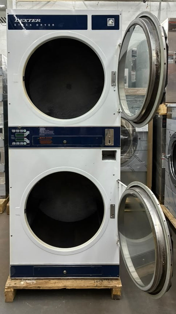 Dexter Commercial Stack Dryer 30Lb DL2X30CGQ 120V 60Hz 1Ph Coin Op Nat Gas[Used]
