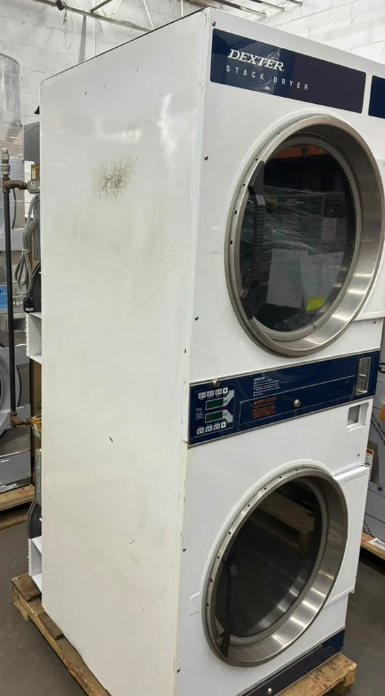 Dexter Commercial Stack Dryer 30Lb DL2X30CGQ 120V 60Hz 1Ph Coin Op Nat Gas[Used]