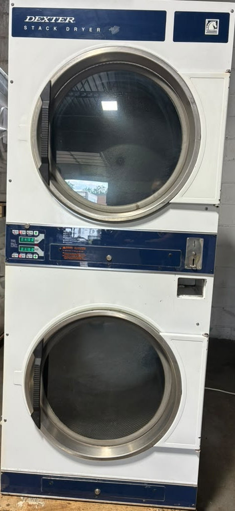 Dexter Commercial Stack Dryer 30Lb DL2X30CGQ 120V 60Hz 1Ph Coin Op Nat Gas[Used]