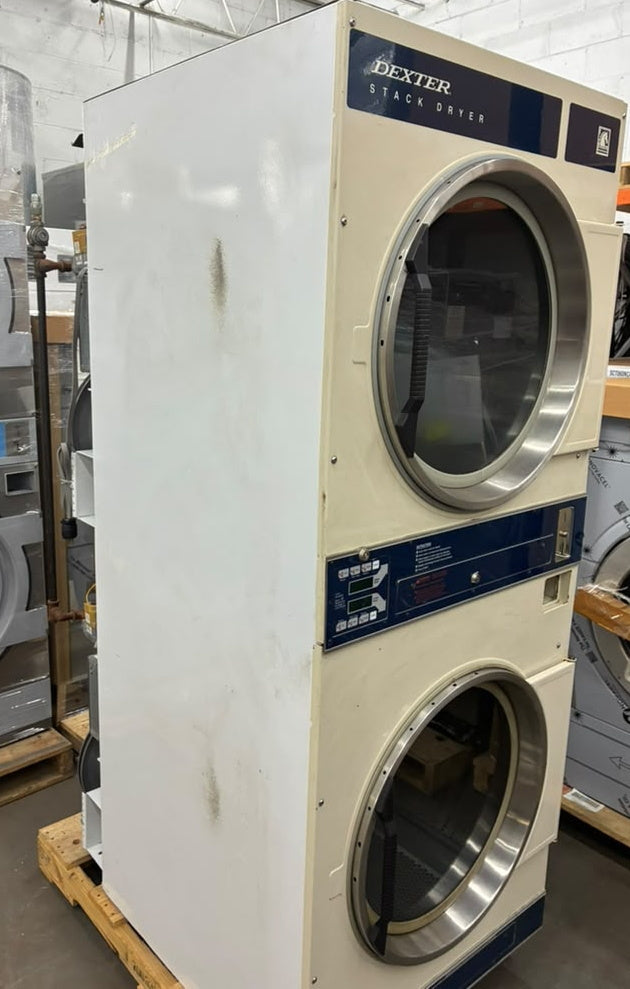 Dexter Stack Gas Dryer 30Lb DL2X30QA 120V 60Hz 1Ph Coin Op Nat Gas[Used]