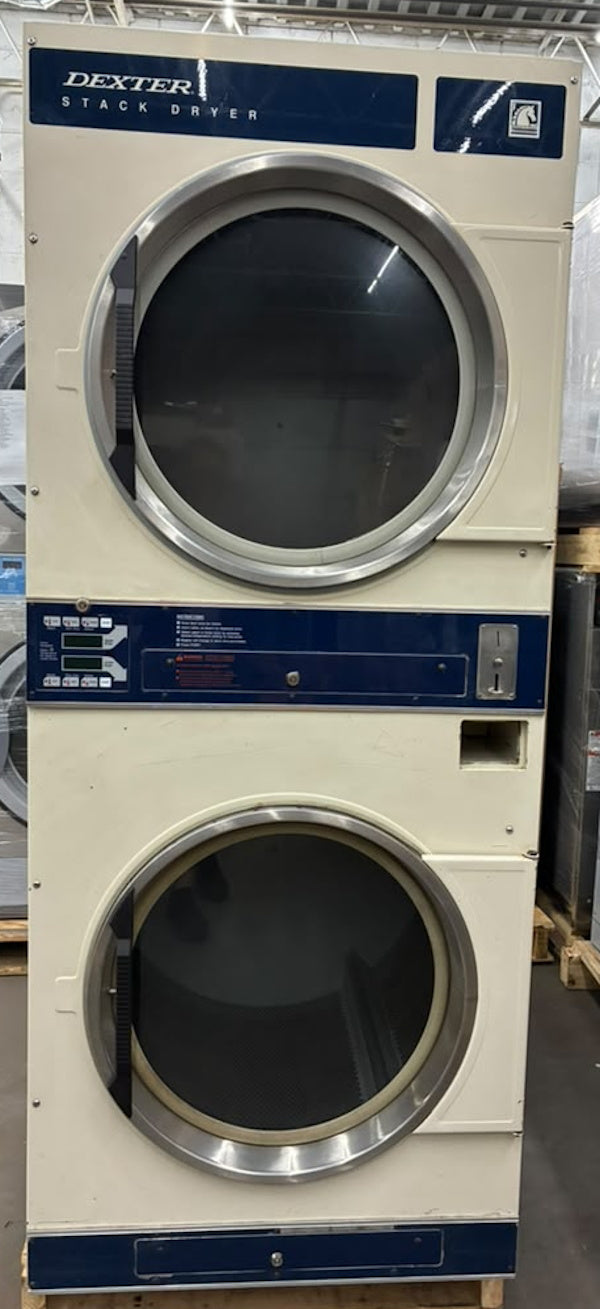 Dexter Stack Gas Dryer 30Lb DL2X30QA 120V 60Hz 1Ph Coin Op Nat Gas[Used]