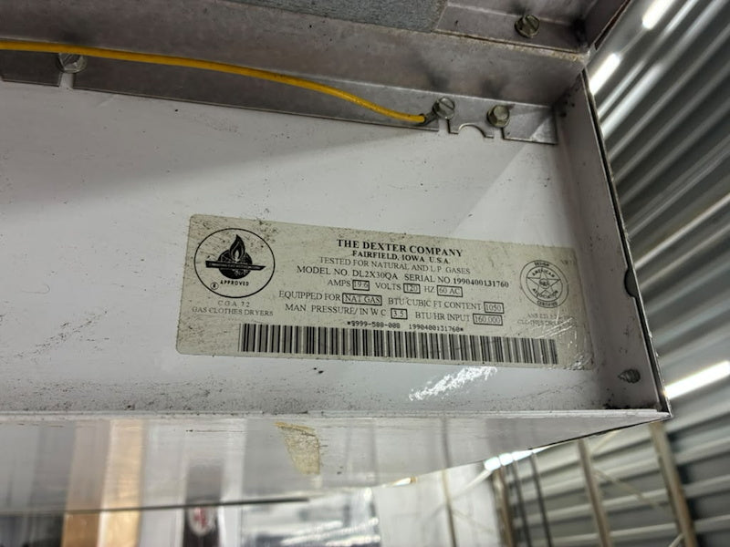 Dexter Stack Gas Dryer 30Lb DL2X30QA 120V 60Hz 1Ph Coin Op Nat Gas[Used]