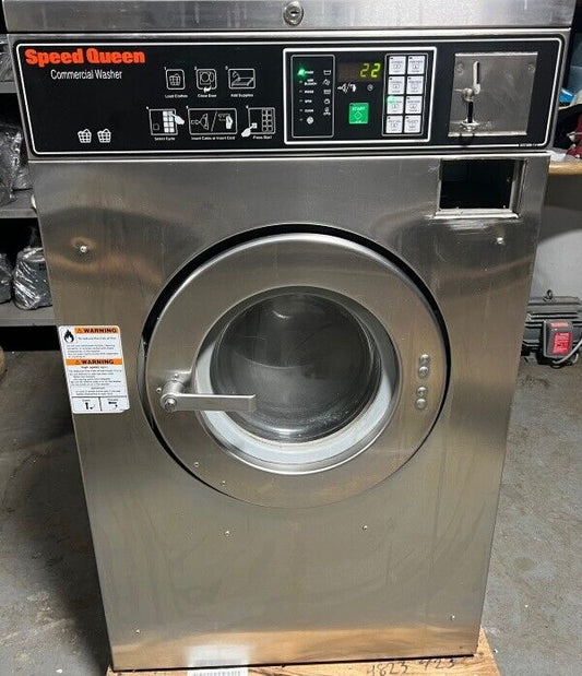 Speed Queen SC20 Front Load Washer 20Lb 208-240V 60Hz 3Ph Coin Op 2008[Used]