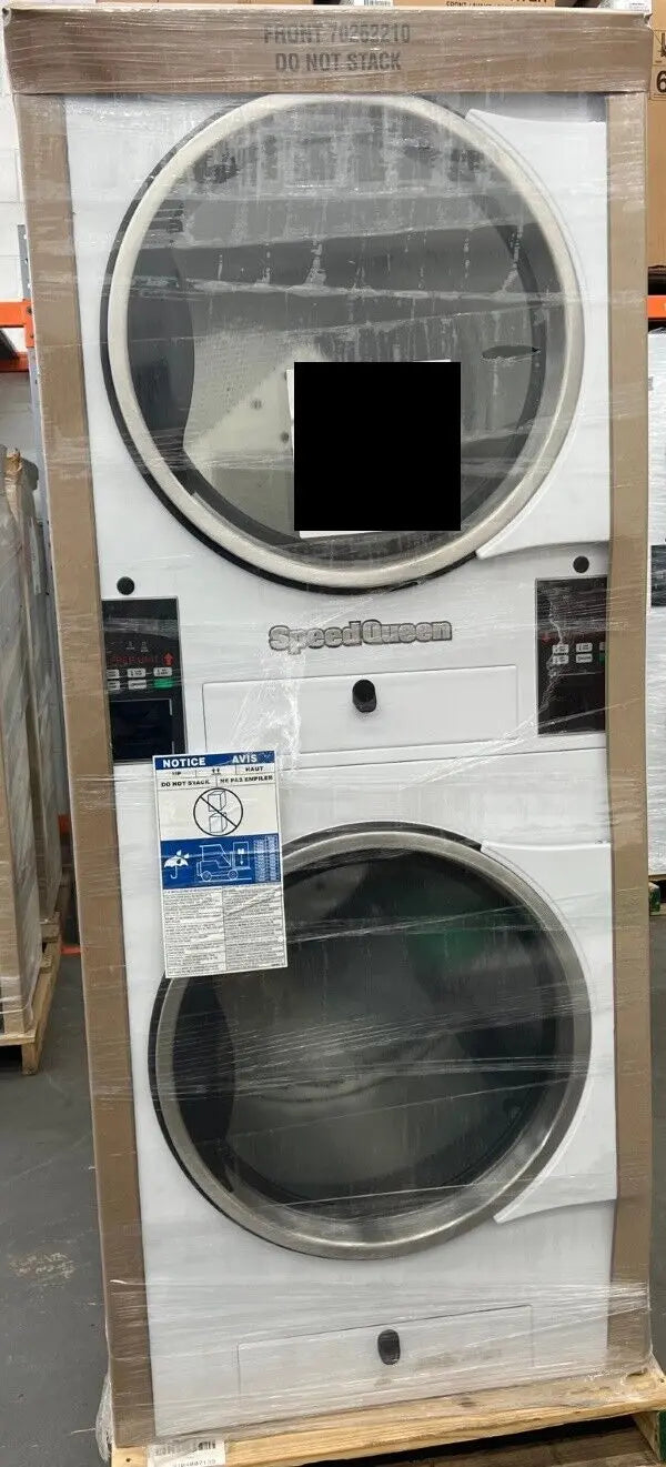 Speed Queen 30Lb White Stack Dryer STT30N Gas 120V 60Hz CardReady 2021