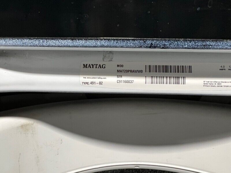 Maytag MAT20PRAWW0 Top Load Washer 2.9Cu 120v/60Hz/1Ph 15A Card Ready [Open Box]