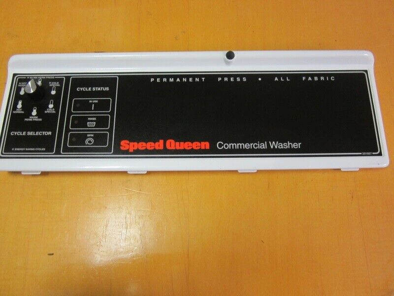 Speed Queen Alliance Control Panel Assembly, Washer SWITCH CYCLE, Overlay 201667