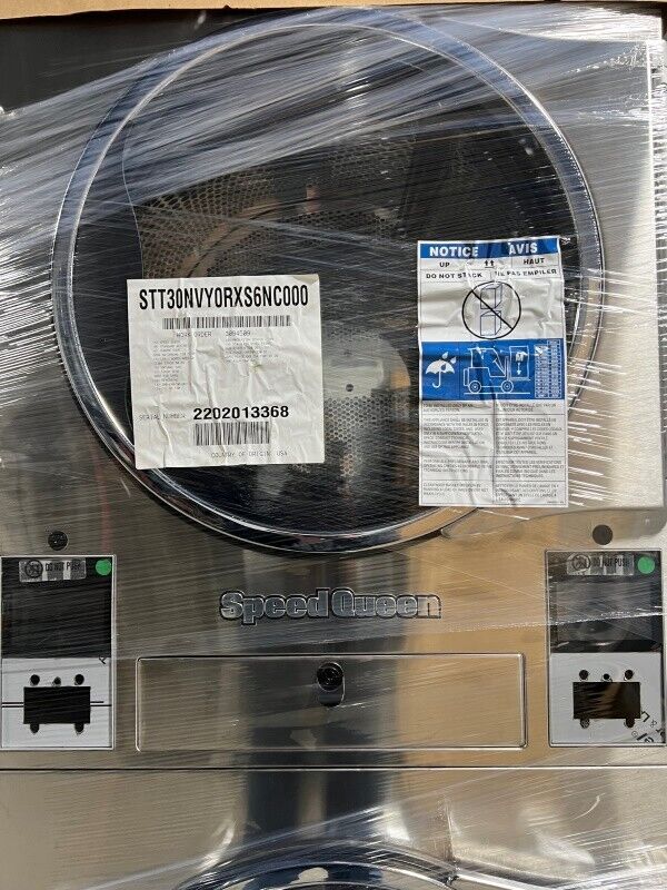 Speed Queen 30Lb SS Stack Dryer STT30N Gas 240V 60Hz Card Ready 2022 [Open Box]