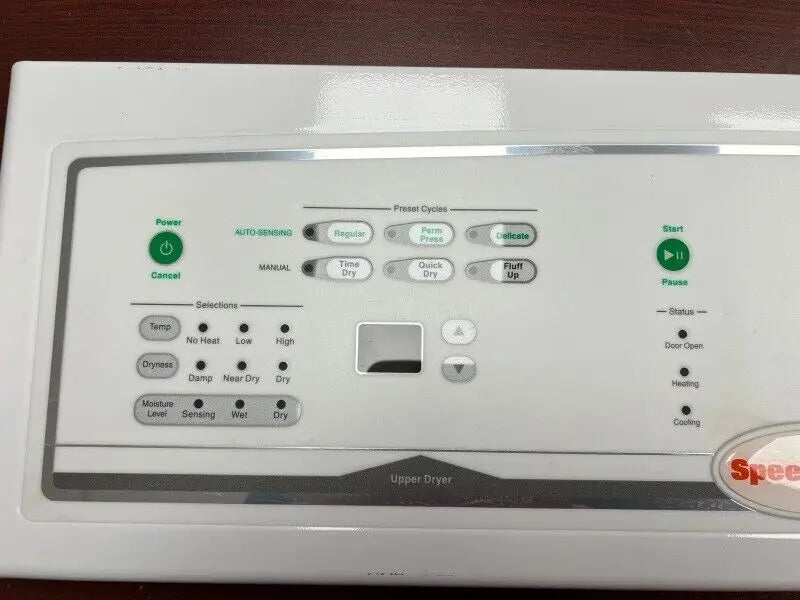 Speed Queen Stack Dryer  Serv Control Panel 803960W Overlay 514889 Assembly[New] Speed Queen